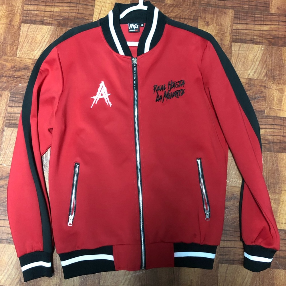 Anuel Aa Real Hasta La Muerte Track Suit Red Size Small